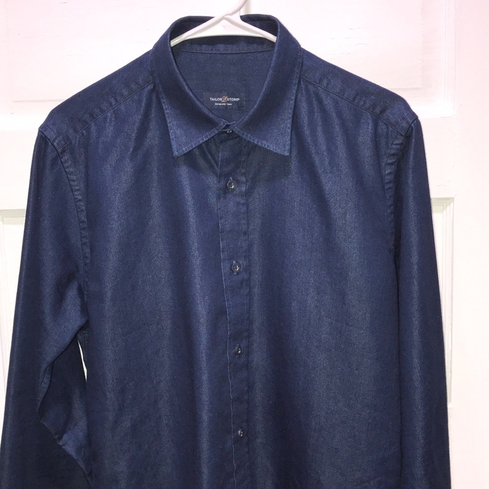 NWOT Tailor Store denim shirt SIZE S